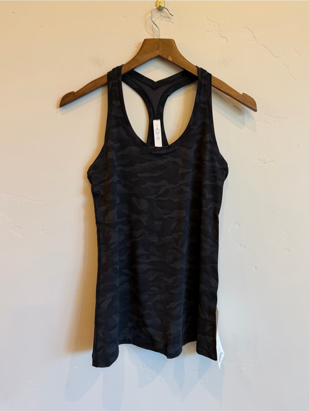 LULULEMON ATHLETICA Black Camo Print Cool Racerback II Tank